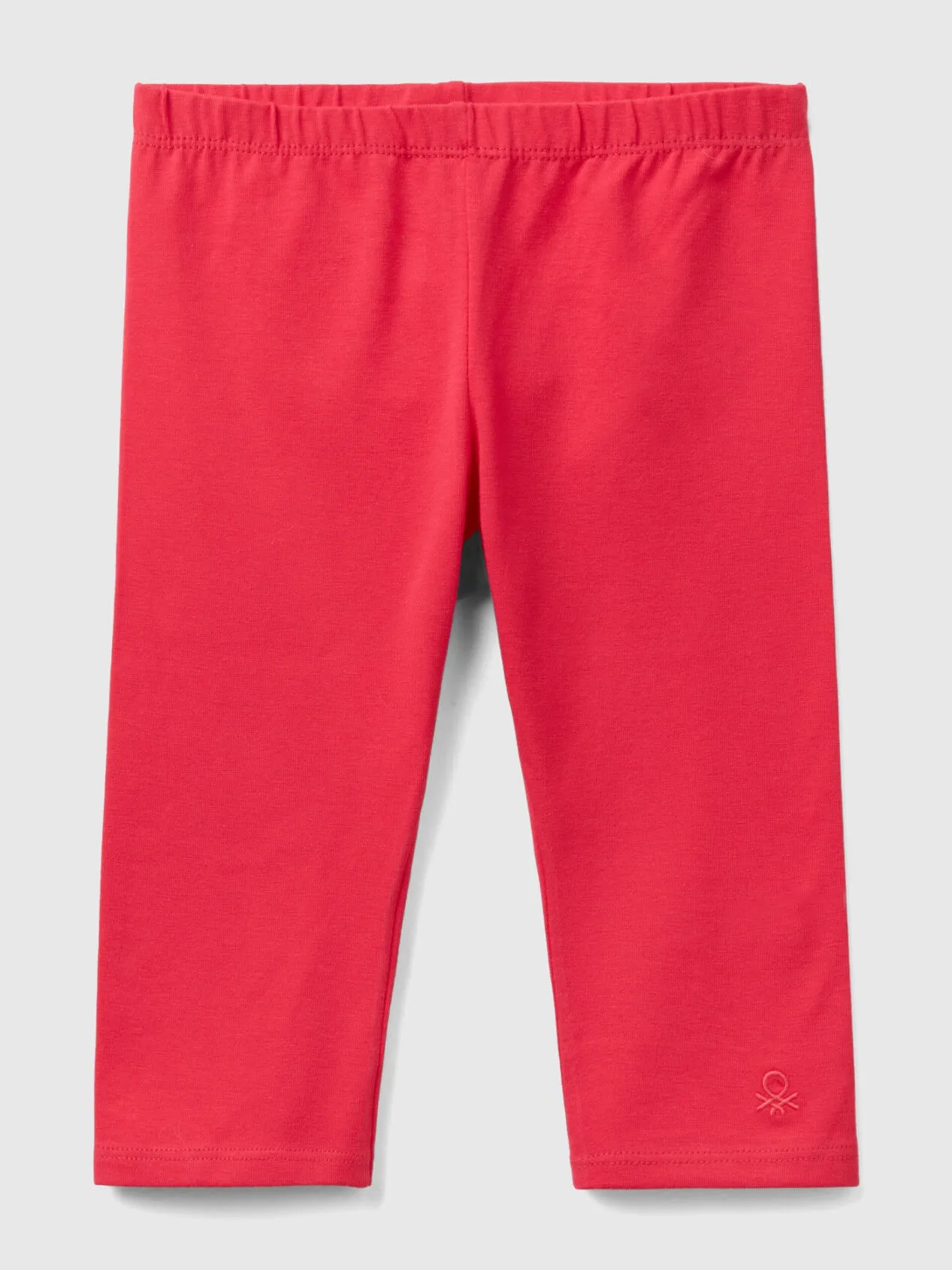 3/4 leggings in stretch cotton - Fuchsia | Benetton