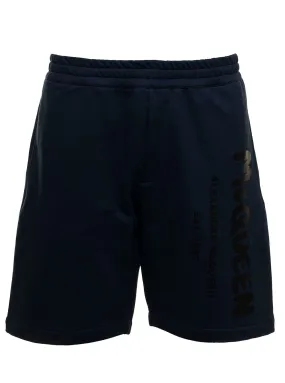 Alexander McQueen Logo Graffiti Bermuda Shorts