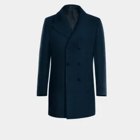 Blue Short Double Breasted Coat