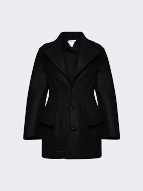 Bottega Veneta   Sculptured Coat Black 