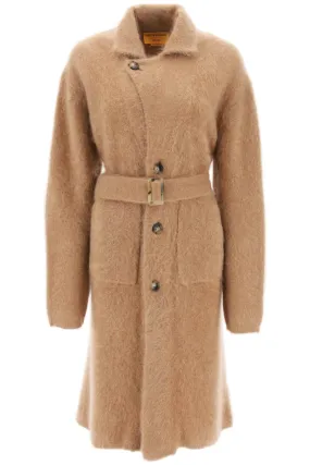 brushed cashmere coat U20610JH ALMOND