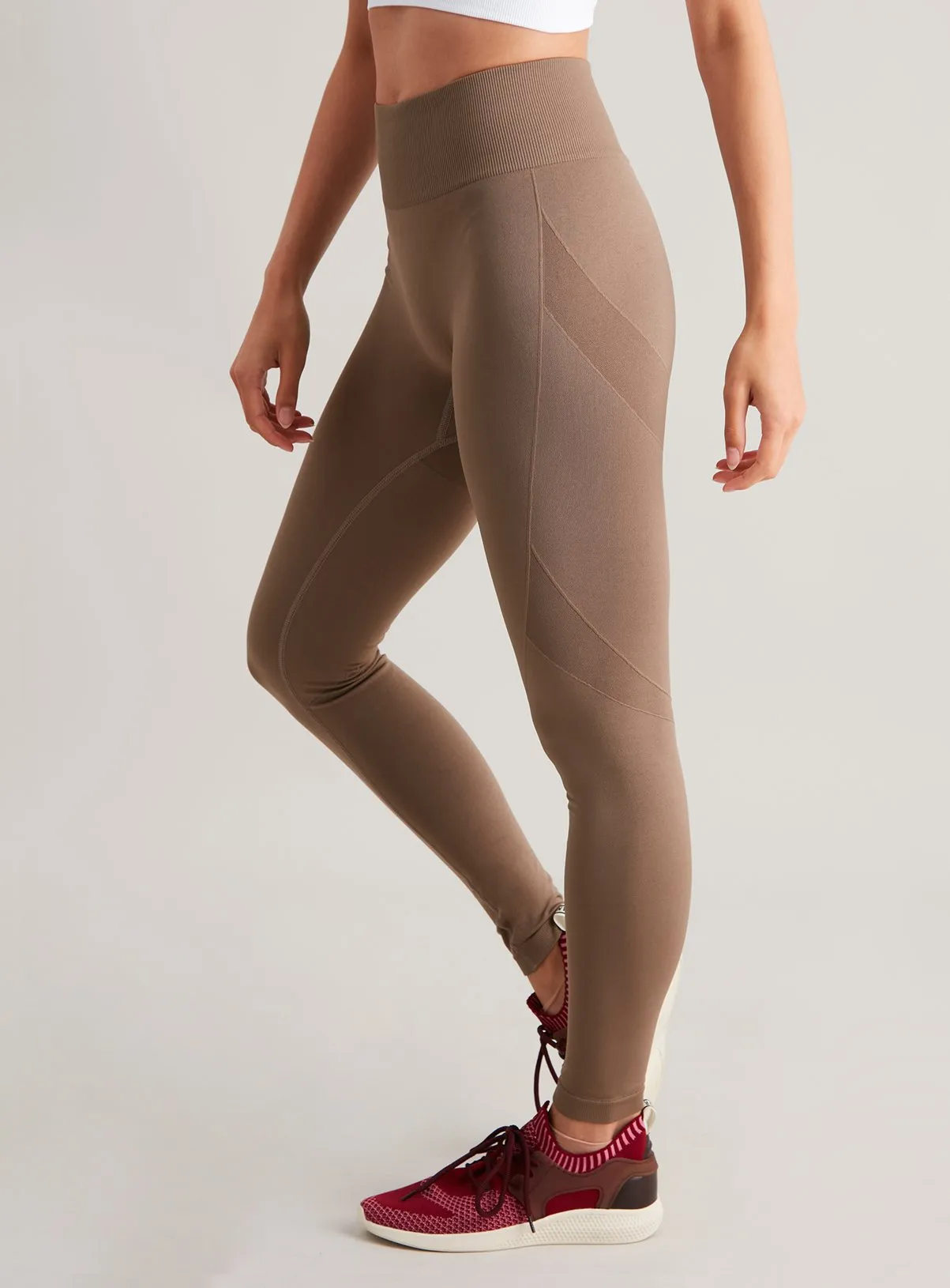 Buy Active Taupe Seamless Leggings - L | Leggings | Tu