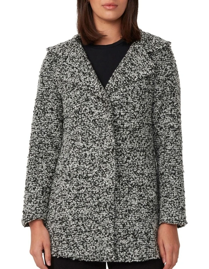 Davenport Coat in Black/White