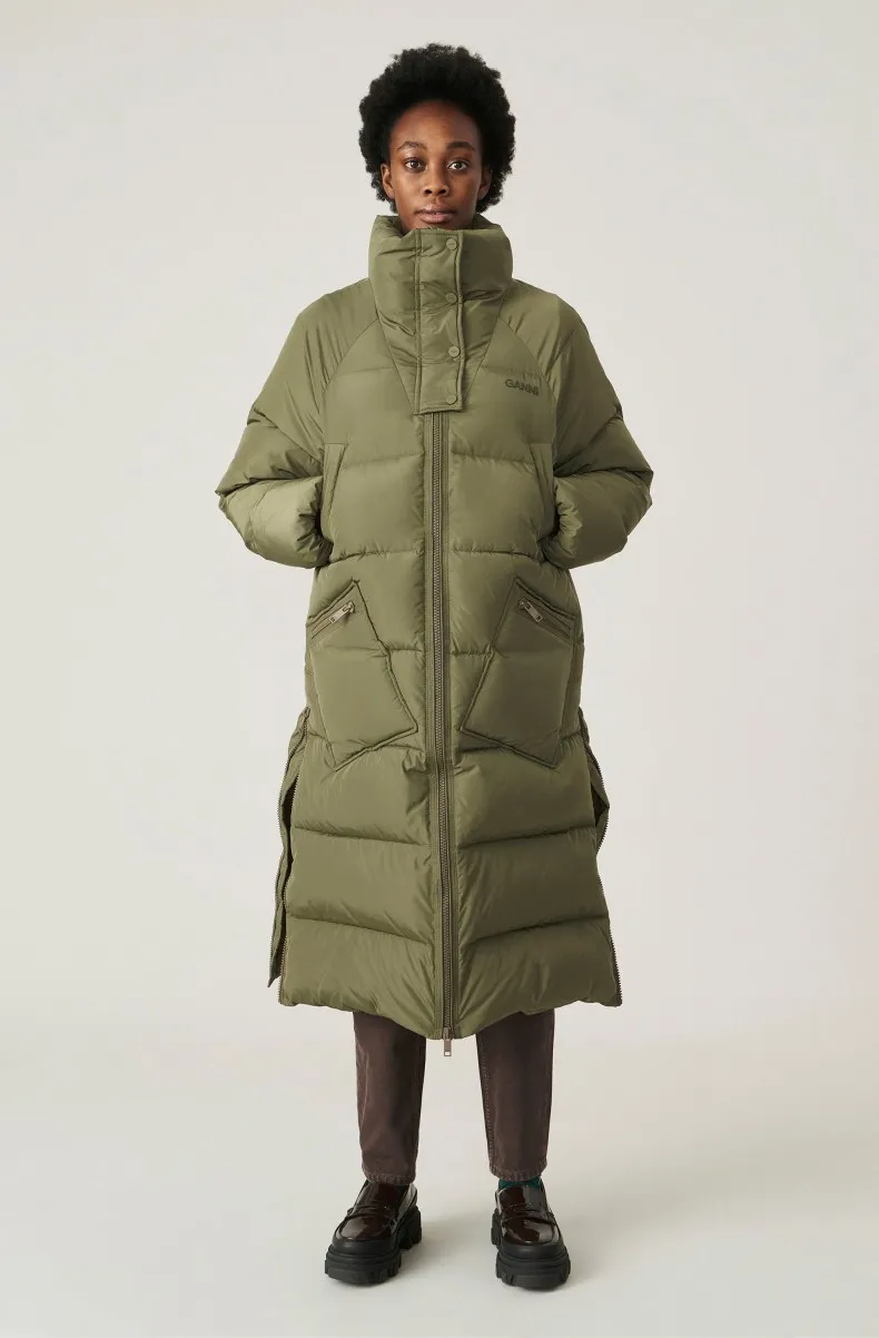 GANNI Oversized Puffer Coat (Kalamata)