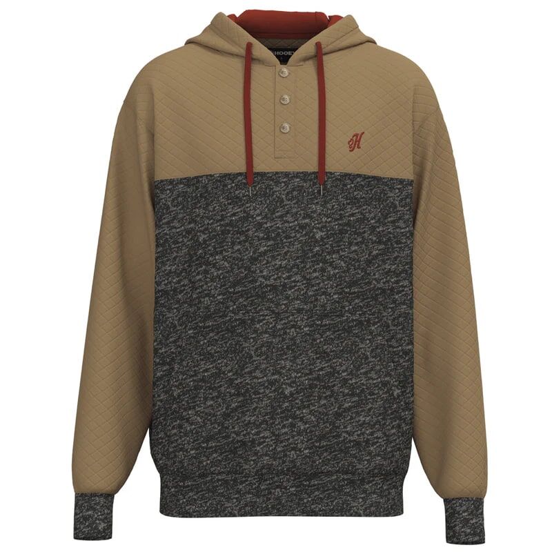 Hooey Men's Jimmy Quilt Detailing Hoody in Tan