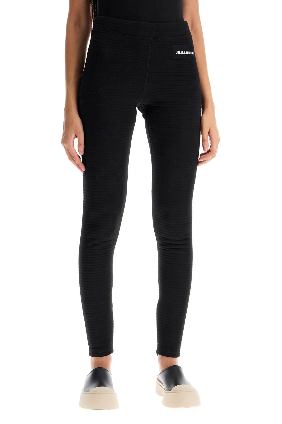 JIL SANDER jersey knit leggings with