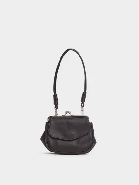 Mini Clasp Pochette Bag, Black