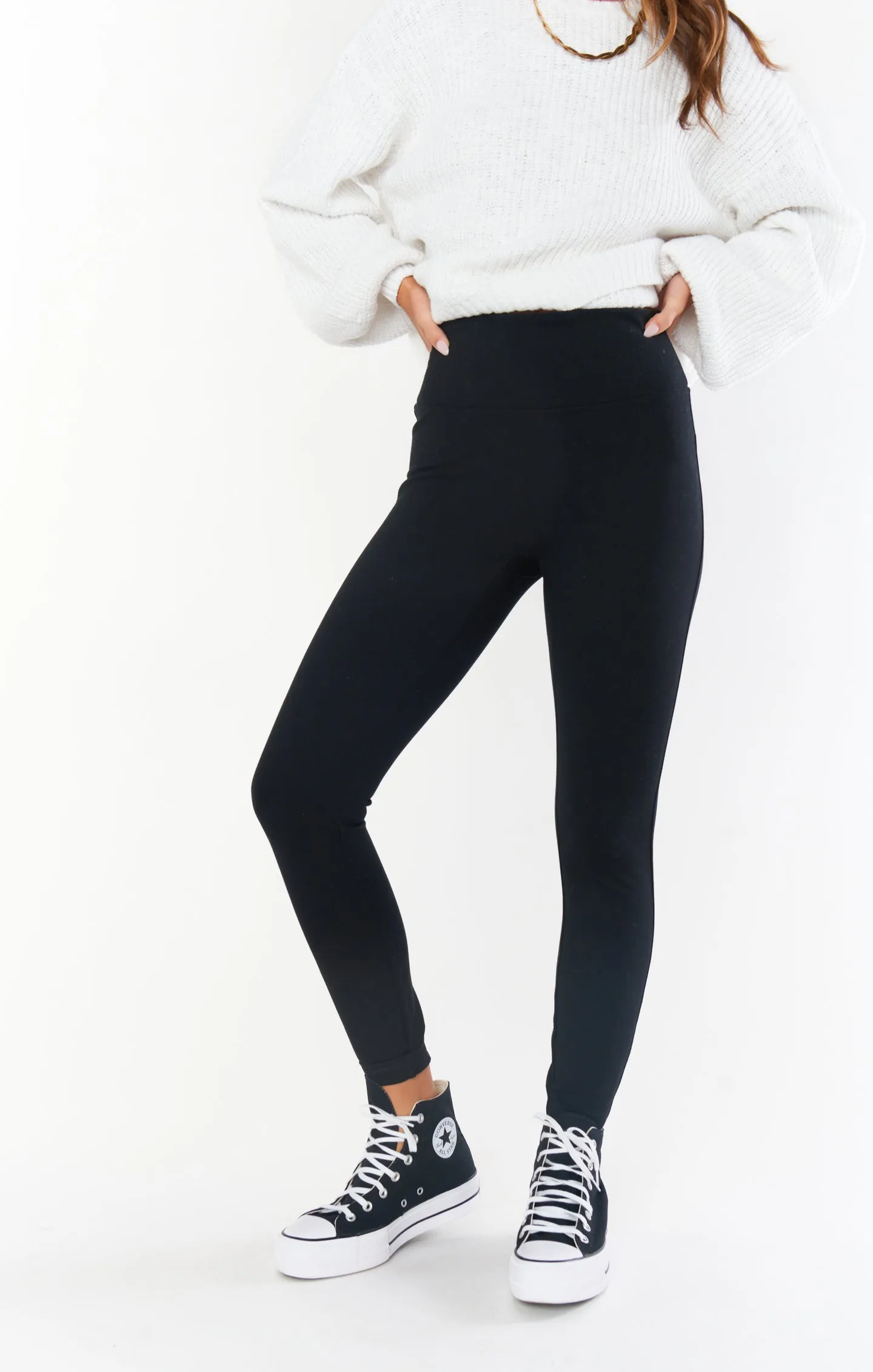 SPANX Ponte Ankle Leggings ~ Classic Black