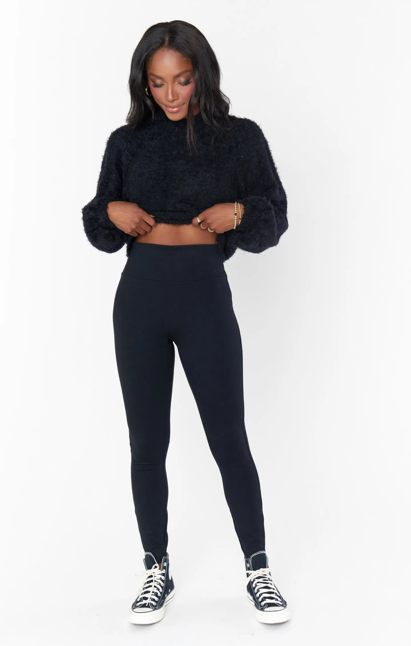 SPANX Ponte Ankle Leggings ~ Classic Black