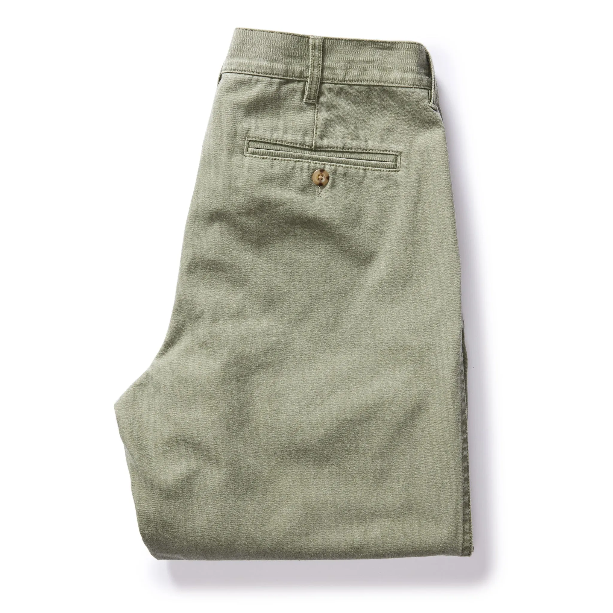 The Matlow Pant in Dried Sage Pigment Herringbone