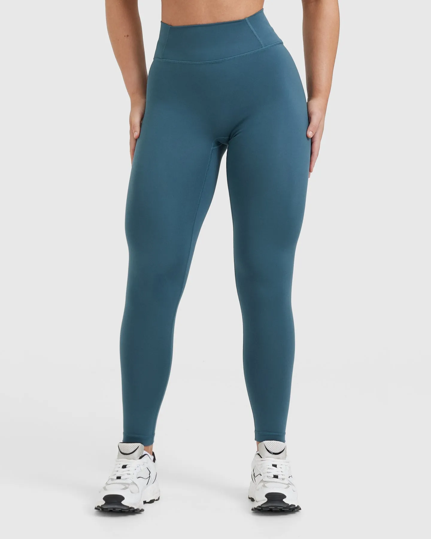 Timeless High Waisted Leggings | Lake Blue