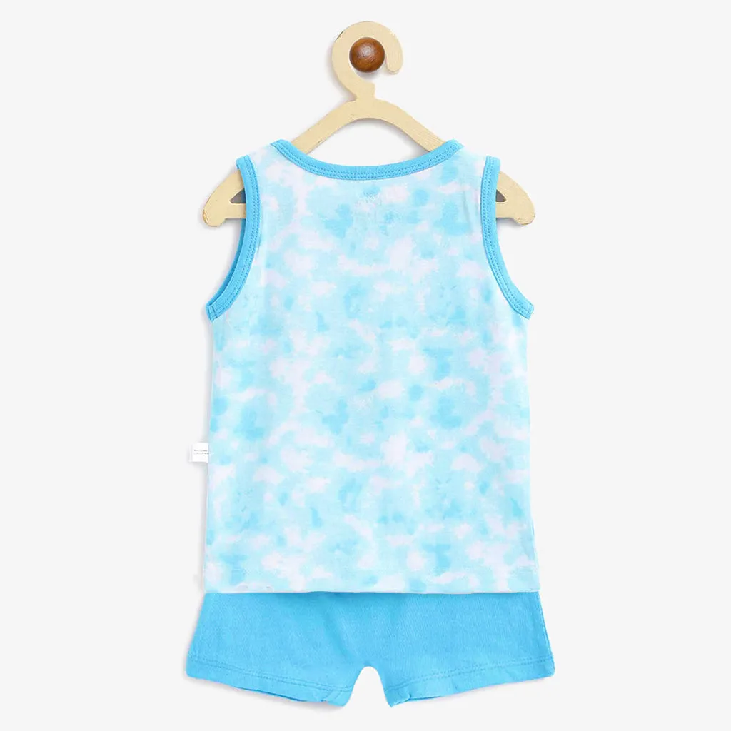 Top & Shorts Set - 2 pack - Mango Summers - Tie-Dye Blues (4-6 years)