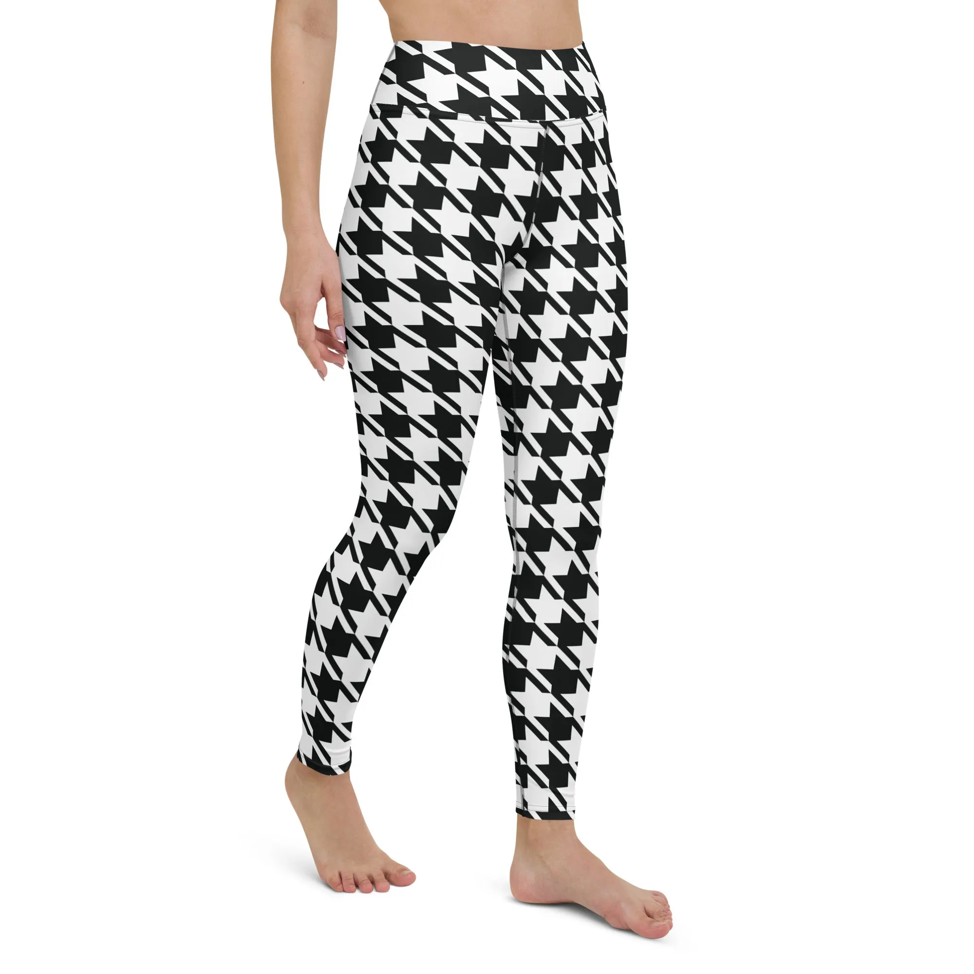 Trendy Training: Women's Houndstooth Yoga Leggings