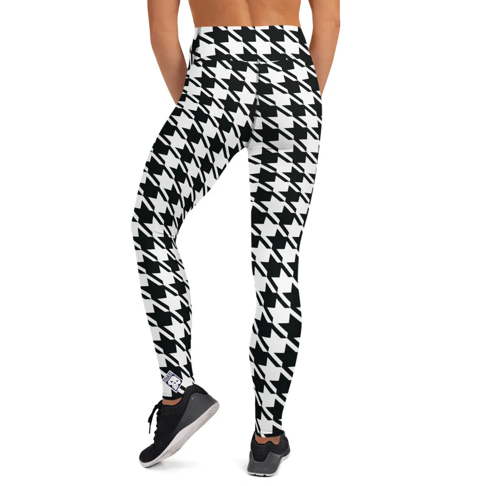 Trendy Training: Women's Houndstooth Yoga Leggings