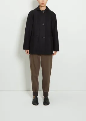 Wool Melton Shawl Collar Coat